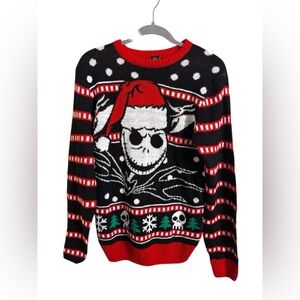 The Nightmare Before Christmas Jack Skellington Santa Sweater Men’s Small